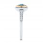 London Blue Topaz And Diamond Fashion Ring - Side View -  105420 - Thumbnail