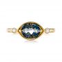 18k Yellow Gold 18k Yellow Gold London Blue Topaz And Diamond Fashion Ring - Top View -  103765 - Thumbnail