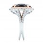 London Blue Topaz And Diamond Halo Fashion Ring - Side View -  103754 - Thumbnail
