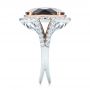 London Blue Topaz And Diamond Halo Fashion Ring - Side View -  103754 - Thumbnail