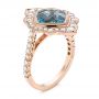 14k Rose Gold London Blue Topaz And Diamond Ring - Three-Quarter View -  104997 - Thumbnail