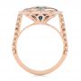 18k Rose Gold 18k Rose Gold London Blue Topaz And Diamond Ring - Front View -  104997 - Thumbnail