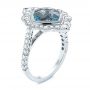  Platinum Platinum London Blue Topaz And Diamond Ring - Three-Quarter View -  104997 - Thumbnail