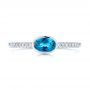  Platinum Platinum London Blue Topaz And Diamond Ring - Top View -  106568 - Thumbnail