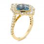 18k Yellow Gold 18k Yellow Gold London Blue Topaz And Diamond Ring - Three-Quarter View -  104997 - Thumbnail