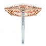 14k Rose Gold 14k Rose Gold Marquise Morganite And Diamond Halo Ring - Side View -  100797 - Thumbnail