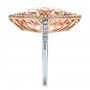 18k Rose Gold 18k Rose Gold Marquise Morganite And Diamond Halo Ring - Side View -  100797 - Thumbnail