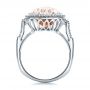  Platinum Platinum Marquise Morganite And Diamond Halo Ring - Front View -  100797 - Thumbnail