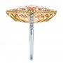 14k Yellow Gold 14k Yellow Gold Marquise Morganite And Diamond Halo Ring - Side View -  100797 - Thumbnail