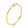 14k Yellow Gold Marquise Solitaire Diamond Stacking Ring - Three-Quarter View -  106161 - Thumbnail