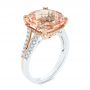 14k Rose Gold Morganite And Diamond Fashion Ring - Three-Quarter View -  105009 - Thumbnail