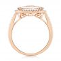 14k Rose Gold Morganite And Diamond Fashion Ring - Front View -  103676 - Thumbnail