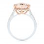 14k Rose Gold Morganite And Diamond Fashion Ring - Front View -  105009 - Thumbnail