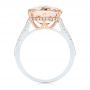 18k Rose Gold 18k Rose Gold Morganite And Diamond Fashion Ring - Front View -  105009 - Thumbnail