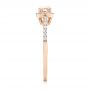 14k Rose Gold Morganite And Diamond Fashion Ring - Side View -  103676 - Thumbnail