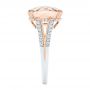 14k Rose Gold Morganite And Diamond Fashion Ring - Side View -  105009 - Thumbnail
