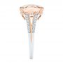 18k Rose Gold 18k Rose Gold Morganite And Diamond Fashion Ring - Side View -  105009 - Thumbnail