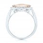 14k White Gold 14k White Gold Morganite And Diamond Fashion Ring - Front View -  103676 - Thumbnail