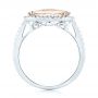  Platinum Platinum Morganite And Diamond Fashion Ring - Front View -  103676 - Thumbnail