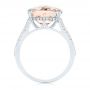 14k White Gold 14k White Gold Morganite And Diamond Fashion Ring - Front View -  105009 - Thumbnail