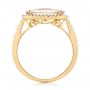 14k Yellow Gold 14k Yellow Gold Morganite And Diamond Fashion Ring - Front View -  103676 - Thumbnail