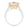 14k Yellow Gold 14k Yellow Gold Morganite And Diamond Fashion Ring - Front View -  105009 - Thumbnail