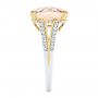 18k Yellow Gold 18k Yellow Gold Morganite And Diamond Fashion Ring - Side View -  105009 - Thumbnail