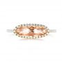 14k Yellow Gold 14k Yellow Gold Morganite And Diamond Fashion Ring - Top View -  103676 - Thumbnail
