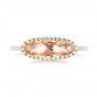 18k Yellow Gold 18k Yellow Gold Morganite And Diamond Fashion Ring - Top View -  103676 - Thumbnail