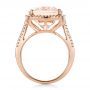 18k Rose Gold 18k Rose Gold Morganite And Diamond Halo Fashion Ring - Front View -  101779 - Thumbnail