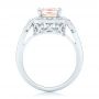 18k White Gold 18k White Gold Morganite And Diamond Halo Fashion Ring - Front View -  102533 - Thumbnail