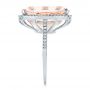  Platinum Platinum Morganite And Diamond Halo Fashion Ring - Side View -  101779 - Thumbnail