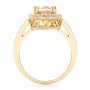 14k Yellow Gold 14k Yellow Gold Morganite And Diamond Halo Fashion Ring - Front View -  102532 - Thumbnail