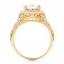 18k Yellow Gold 18k Yellow Gold Morganite And Diamond Halo Fashion Ring - Front View -  102534 - Thumbnail