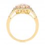 14k Yellow Gold 14k Yellow Gold Morganite And Diamond Halo Fashion Ring - Front View -  103759 - Thumbnail