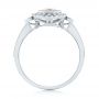 14k White Gold 14k White Gold Morganite And Diamond Halo Ring - Front View -  104587 - Thumbnail