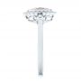 14k White Gold 14k White Gold Morganite And Diamond Halo Ring - Side View -  104587 - Thumbnail