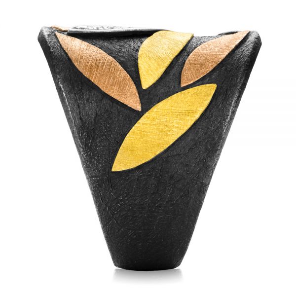 Multi-leaf And Diamond Cigar Band - Side View - 107108
