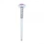 14k White Gold 14k White Gold Pear Shaped Amethyst And Diamond Fashion Ring - Side View -  105402 - Thumbnail