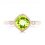 18k Rose Gold 18k Rose Gold Peridot And Diamond Ring - Top View -  102637 - Thumbnail
