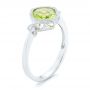 18k White Gold Peridot And Diamond Ring