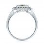 14k White Gold Peridot And Diamond Ring - Front View -  100485 - Thumbnail