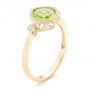 14k Yellow Gold 14k Yellow Gold Peridot And Diamond Ring - Three-Quarter View -  102637 - Thumbnail