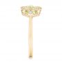 18k Yellow Gold 18k Yellow Gold Peridot And Diamond Ring - Side View -  102637 - Thumbnail