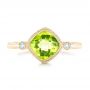 18k Yellow Gold 18k Yellow Gold Peridot And Diamond Ring - Top View -  102637 - Thumbnail