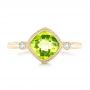 18k Yellow Gold 18k Yellow Gold Peridot And Diamond Ring - Top View -  102637 - Thumbnail