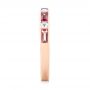 14k Rose Gold Pink Tourmaline And Diamond Ring - Side View -  103764 - Thumbnail