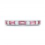 18k White Gold 18k White Gold Pink Tourmaline And Diamond Ring - Top View -  103764 - Thumbnail