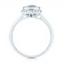 14k White Gold 14k White Gold Diamond And London Blue Topaz Fashion Ring - Front View -  103173 - Thumbnail