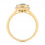 18k Yellow Gold 18k Yellow Gold Diamond And London Blue Topaz Fashion Ring - Front View -  103173 - Thumbnail